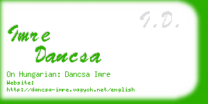 imre dancsa business card